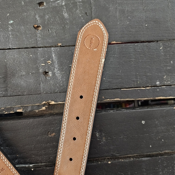 Matix NWT Men's 34 Black Tan Reversible Leather Belt - Picture 3 of 5